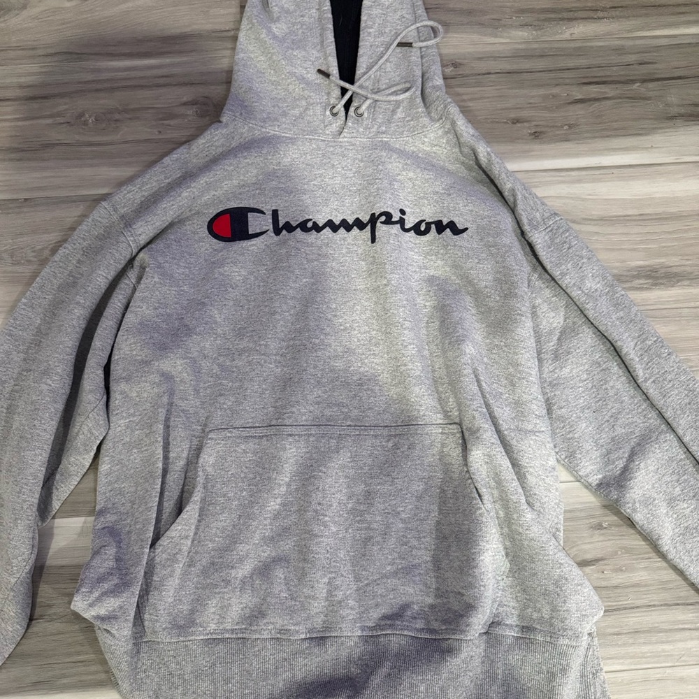 Champion Heather Gray Pullover Hoodie